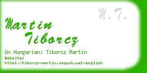 martin tiborcz business card